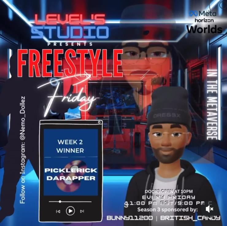 Freestyle Friday - PickleRick DaRapper Season 3 Week 3 Winner Levels Studio
